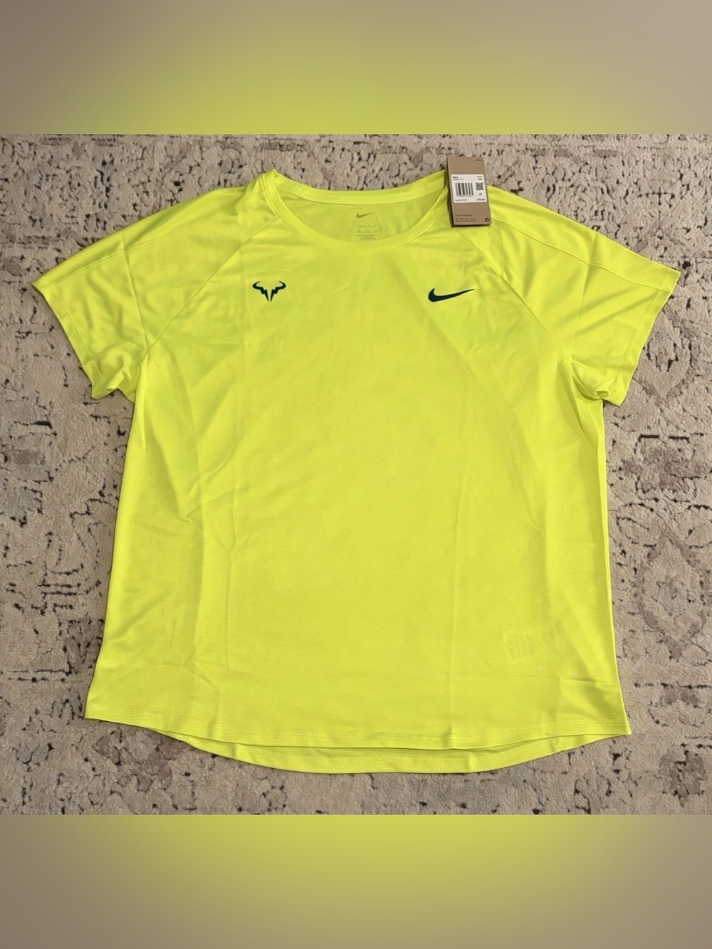 Nike Rafa Nadal Dri-Fit Challenger DV2887-702 Tennis Volt Shirt Top Men’s Sz XXL